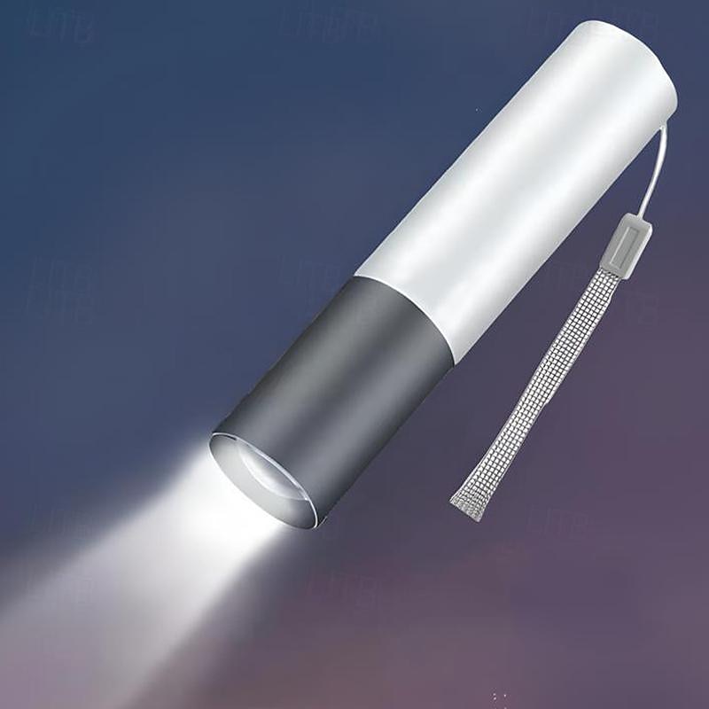 2025年 ポータブルミニ LED 懐中電灯、LED トーチ充電式 3 つの照明モード防水格納式強力ライトトーチ屋外ズームトーチ コレクション – $8.49 –P15