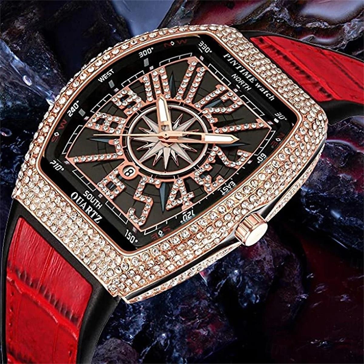 Herren Quarz Uhr Kreative Outdoor Modische Armbanduhr Kalender wasserdichte Dekoration Lederuhr 2025 - $32.99 –P5