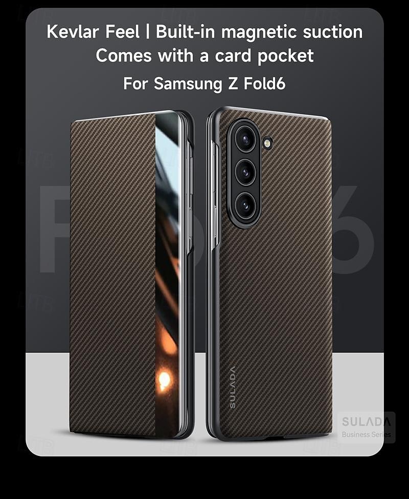 Phone Case For Samsung Galaxy Z Fold 6 Z Fold 5 Z Fold 4 Back Cover Magnetic Support Wireless Charging Card Slot PC 2025 - $30.99 –P15