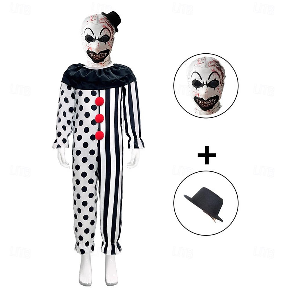 Art the Klaun předvečer Všech svatých Cosplay kostým Maškarní Hrozivější cosplay předvečer Všech svatých Dětské Chlapecké Dívčí předvečer Všech svatých Karneval Plesová maškaráda předvečer Všech 2025 - $33.99 –P7