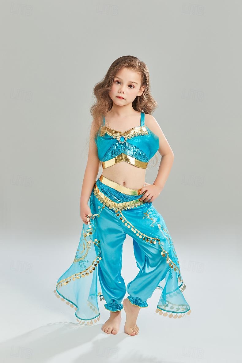Aladdin Pohádka Princeznovské Jasmín Úbory Téma Party Kostým cosplay Filmové kostýmy for Dívčí Děti Karneval Večírek 2025 - $30.99 –P1