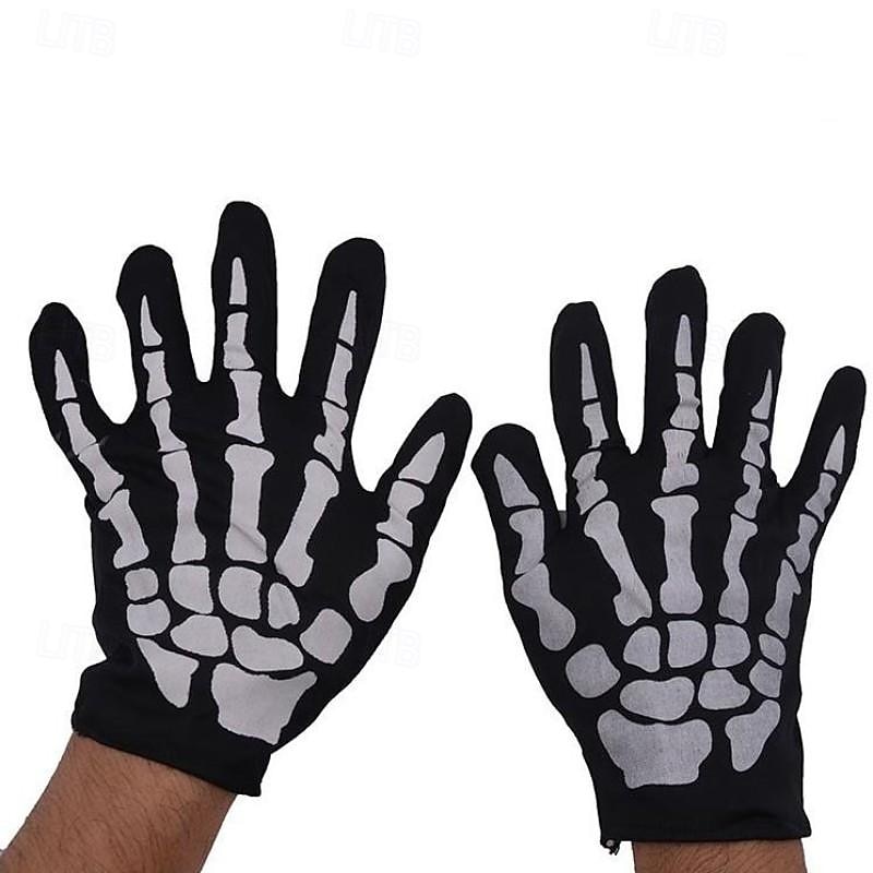 4db/szett halloween party felnőtt arató fekete köpeny koponya maszk kesztyű halloween jelmez kellék szett 2026 - $26.99 –P7
