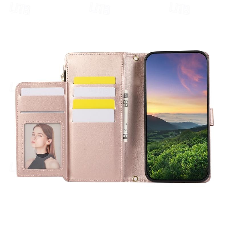 telefoon hoesje Voor Samsung Galaxy S24 Ultra Plus S23 S22 S21 S20 Ultra Plus FE A55 A35 A25 A15 5G A54 A34 A14 A73 A53 A33 A23 A13 A72 A52 A32 A22 A12 S25 Ultra Wallet Card Case met standaard 2025 - $21.99 –P13