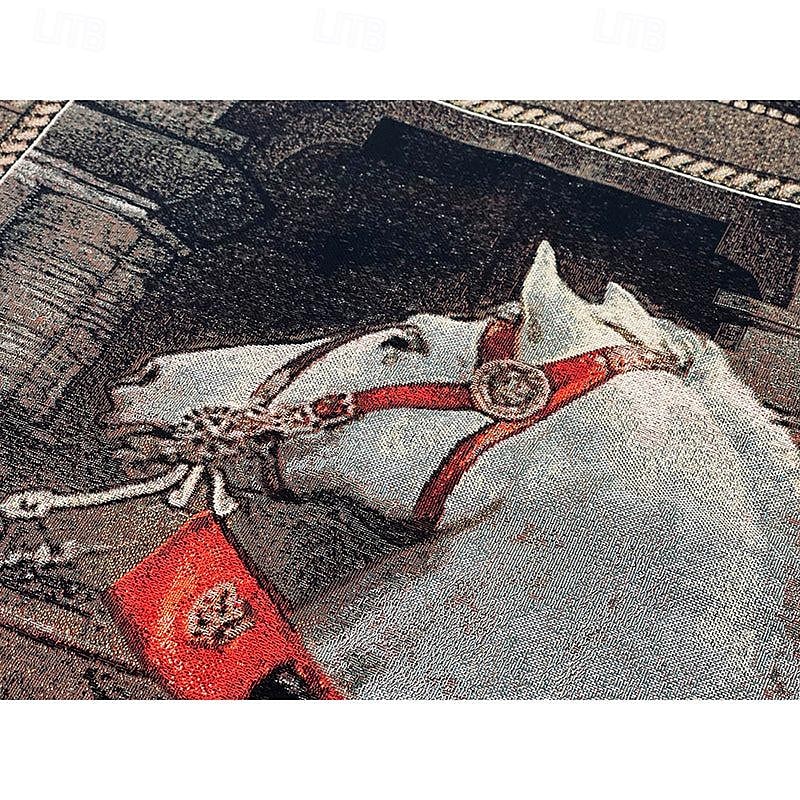 Jacquardgewebter Wandteppich, Gobelin, Aubusson, Wandkunst, zum Aufhängen, großer Wandteppich, Reproduktion, Webstuhl, Baumwollgewebe, belgischer Wandteppich von Lady Godiva (ohne Quasten und Stange) 2025 - $151.99 –P2