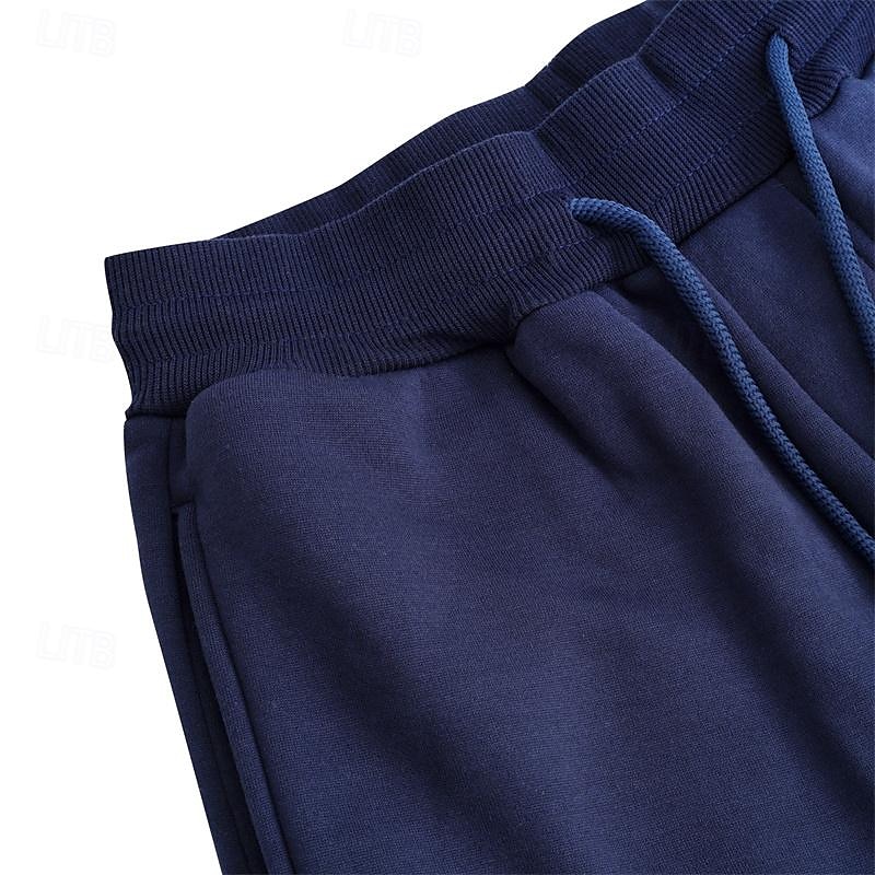 Per uomo Pantaloni in pile Pantaloni della tuta Jogging Pareggiatore Pantaloni invernali Tasche A cordoncino Vita elastica Tinta unica Caldo Lunghezza intera Giornaliero Informale Più velluto Morbido del 2025 a AU $27.39 –P4