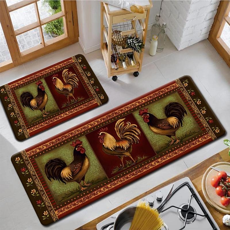 farma kuře kobereček kuchyňská podložka protiskluzová olejivzdorná podložka do obývacího pokoje koberec vnitřní venkovní podložka ložnice výzdoba koupelna podložka vchod kobereček podložka pod dveře 2025 - $15.99 –P8