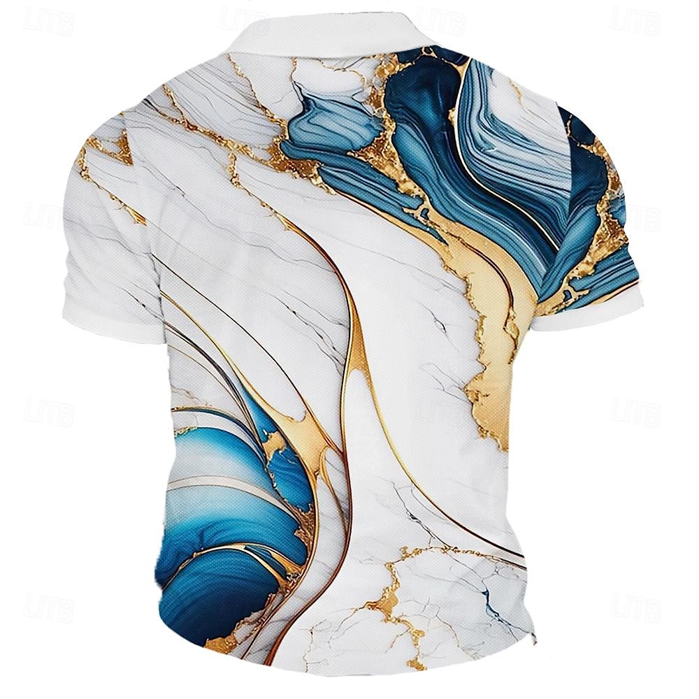 Hombre Graphic Camisetas polo Camiseta de golf Manga Corta Camisas de polo Escote en Pico Casual Ropa de vacaciones Ropa para fiesta Trajes de fiesta Impresión 3D Primavera verano Blanco 2025 - $22.99 –P2
