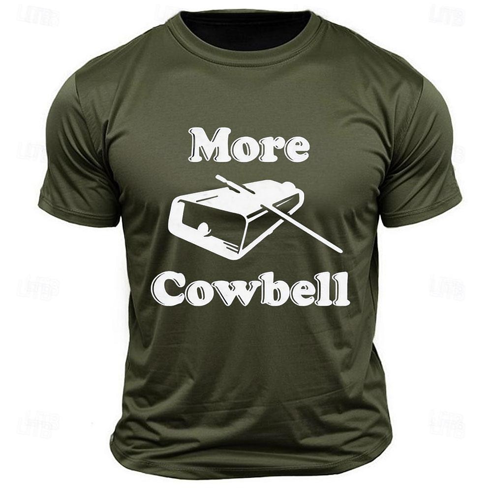 Herrarnas mer cowbell grafiska t-shirt kort ärm rolig musik SNL skiss meme t-shirt 2025 - €14.55 –P4