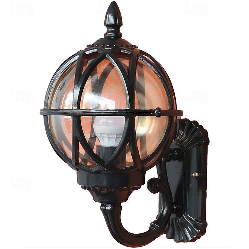 Liruxun illuminazione esterna sferica lampade da parete per esterni luci a pilastro lampada a testa a colonna luce paesaggistica lampada a pilastro da giardino impermeabile a led del 2025 a $132.99 –P4