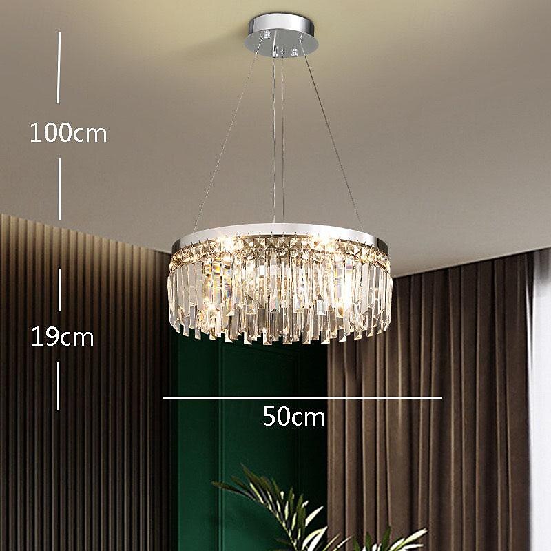 Chandelier LED 50/80cm Crystal Ceiling Light Circle Design Unique Design Flush Mount Lights Stainless Steel LED Nordic Style 110-240V 2025 - $429.99 –P5