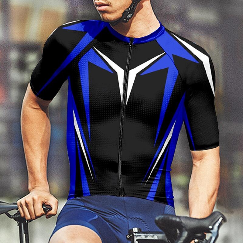 Homme Maillot Velo Cyclisme Manche Courte Cyclisme Tee-shirt Maillot Top avec 3 poches arrière VTT Vélo tout terrain Respirable Séchage rapide Jaune Rouge Bleu Bloc de couleur Des sports Vêtement de 2025 ? $24.79 –P3