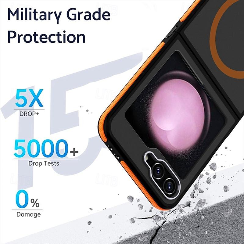 телефон Кейс для Назначение SSamsung Galaxy Z-флип 7 Z-флип 6 Z Flip 5 Кейс на заднюю панель Поддержка беспроводной зарядки Не желтеет Защита от удара Ретро ТПУ 2025 - $21.99 –P10