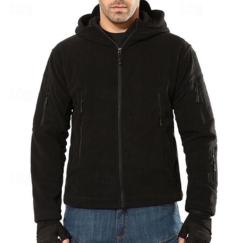 Per uomo Giacca in pile da escursione Inverno All'aperto Caldo Morbido Comodo Giacche in pile Giacca leggera Cerniera intera Scalate Campeggio / Escursionismo / Speleologia Viaggi Nero Marrone Verde del 2025 a $42.99 –P8