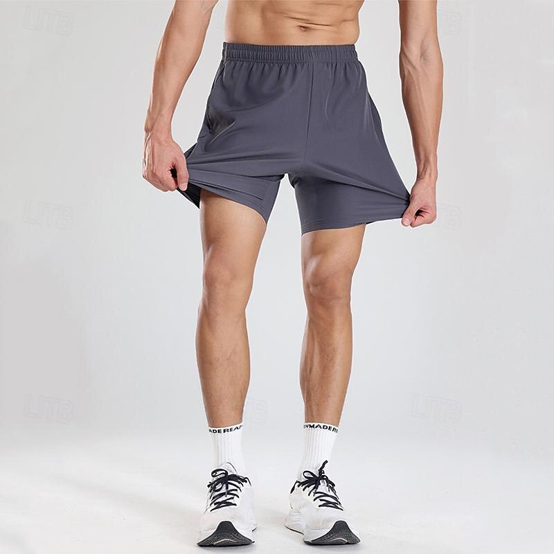 Hombre Pantalones cortos de sudor Pantalón corto Pantalones cortos de verano Bolsillo Cintura elástica Plano Comodidad Corto Deporte Diario Noche Moda Casual Negro Azul Real Microelástico 2025 - $10.99 –P6