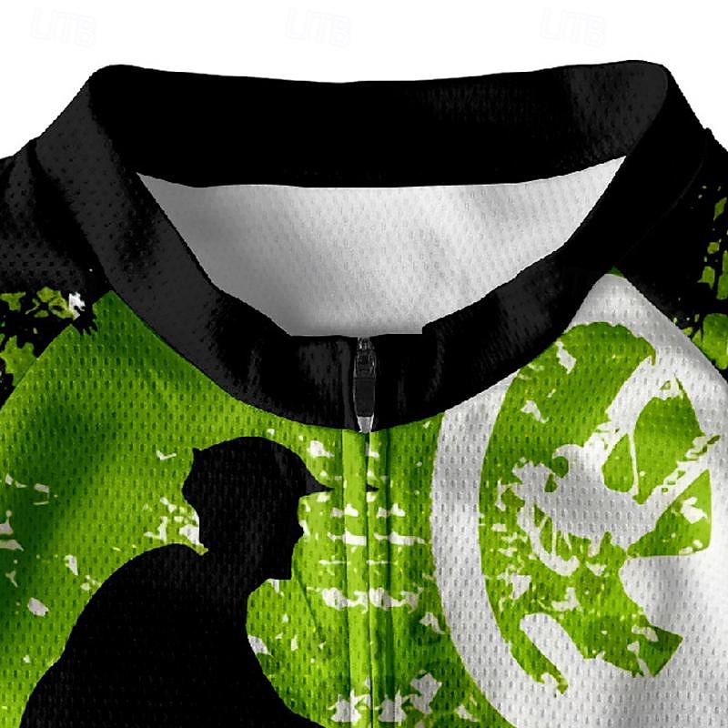 Miesten Pyöräily jersey Lyhythihainen Pyörä Tee paita Villapusero 3 takataskulla Maastopyöräily Hengittävä Nopea kuivuminen Anatominen tyyli Kosteutta siirtävä Musta Kuvitettu Urheilu Vaatetus 2025 - $30.99 –P5