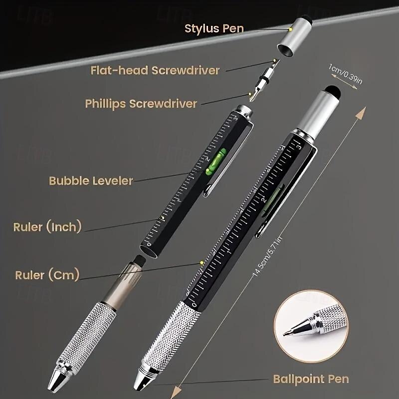6in1 Metal Multitool Pen Portable Screwdriver Multitool for Writing Drawing 1 PCS 2025 - $12.99 –P6