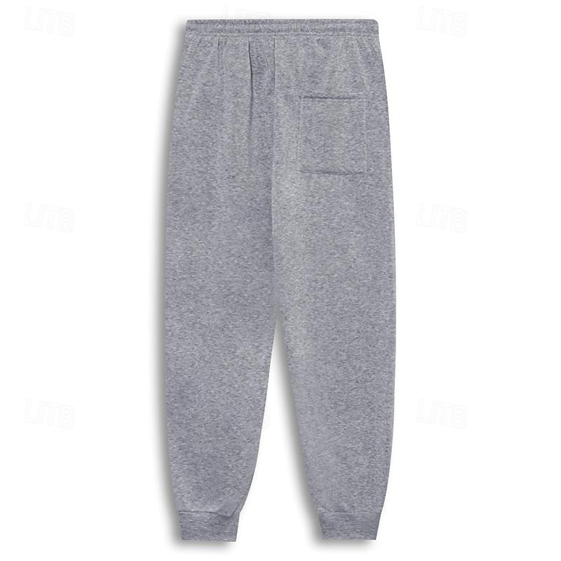 Herr Fleecebyxor Joggingbyxor Joggare Långbyxor Snörning Slät Komfort Andningsfunktion Utomhus Dagligen Utekväll Mode Ledigt Svart Grön 2025 - $18.49 -P2