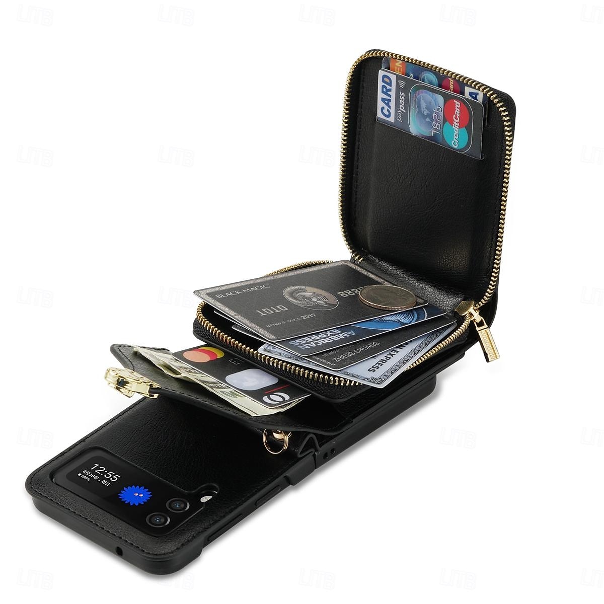 telefon Maska Pentru Samsung Galaxy Z Flip 7 Z Flip 6 Z Flip 5 Z Flip 4 Z Flip 3 Capac Spate Fermoar cu Lanyard Loc pentru card Retro TPU PU piele 2025 - $32.99 –P6