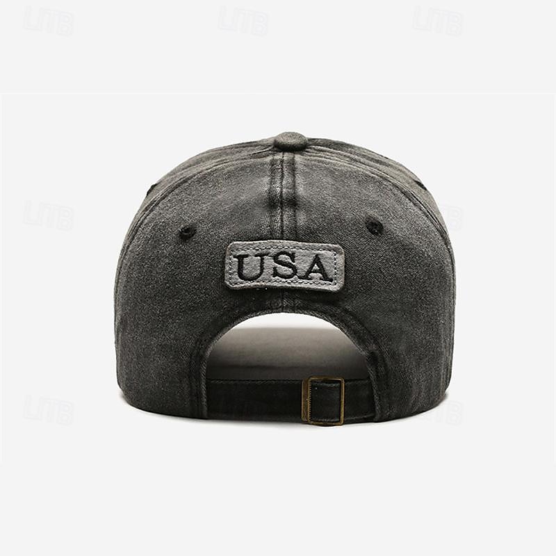 Men's Baseball Cap Sun Hat Trucker Hat Black Navy Blue Polyester Embroidered Fashion Casual Street Daily Letter National Flag Adjustable Sunscreen Breathable 2025 - $11.49 –P9