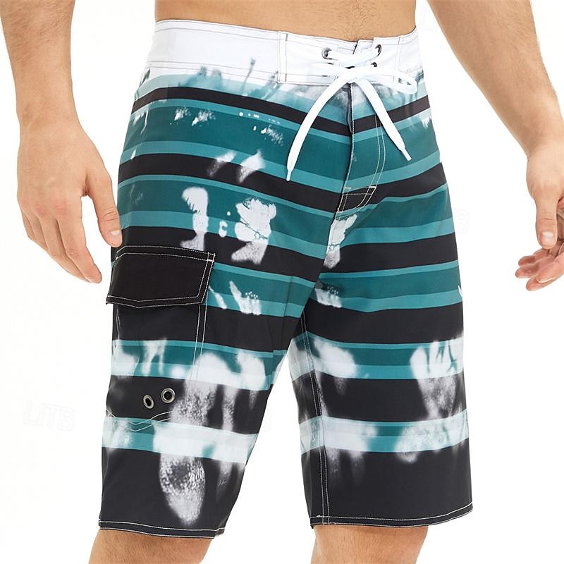 Hombre Bañadores Pantalones Bañador Natación Corto Bañador Boardshort Bolsillo Correa Cintura elástica Bermudas Exterior Deporte Playa Verano Secado rápido Ligero Suave Natación Surf Playa Estándar 2025 - $26.99 –P4