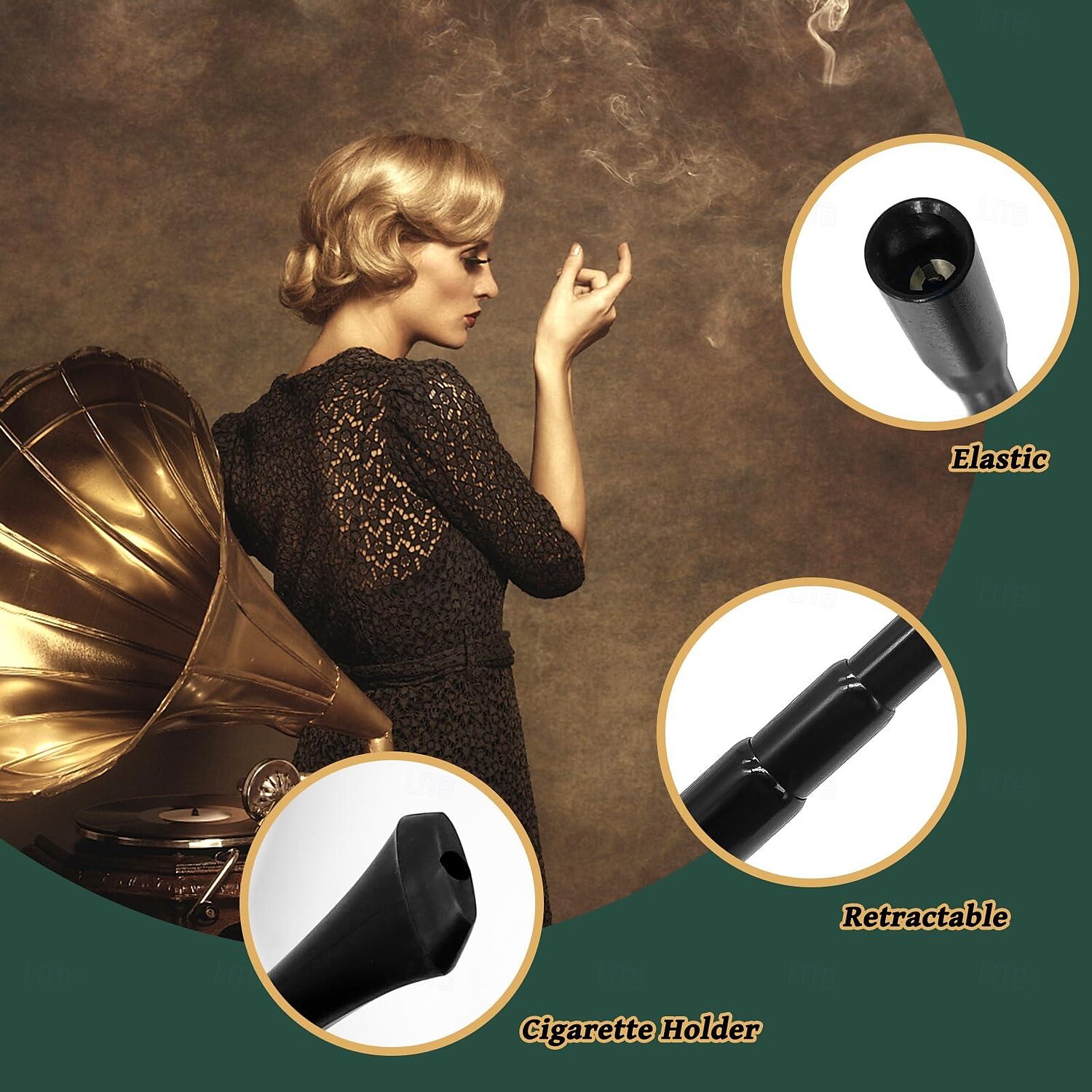 Retró Ordító 20-as évek 1920-as évek Flapper ruha Felszerelések Kiegészítő készlet A nagy Gatsby Flapper lány Esküvői Vendég Flitter Rojt Női Menyegző Ruha Klub Felnőttek Ruha Kesztyűk Zoknik Minden 2025 - $65.99 –P2
