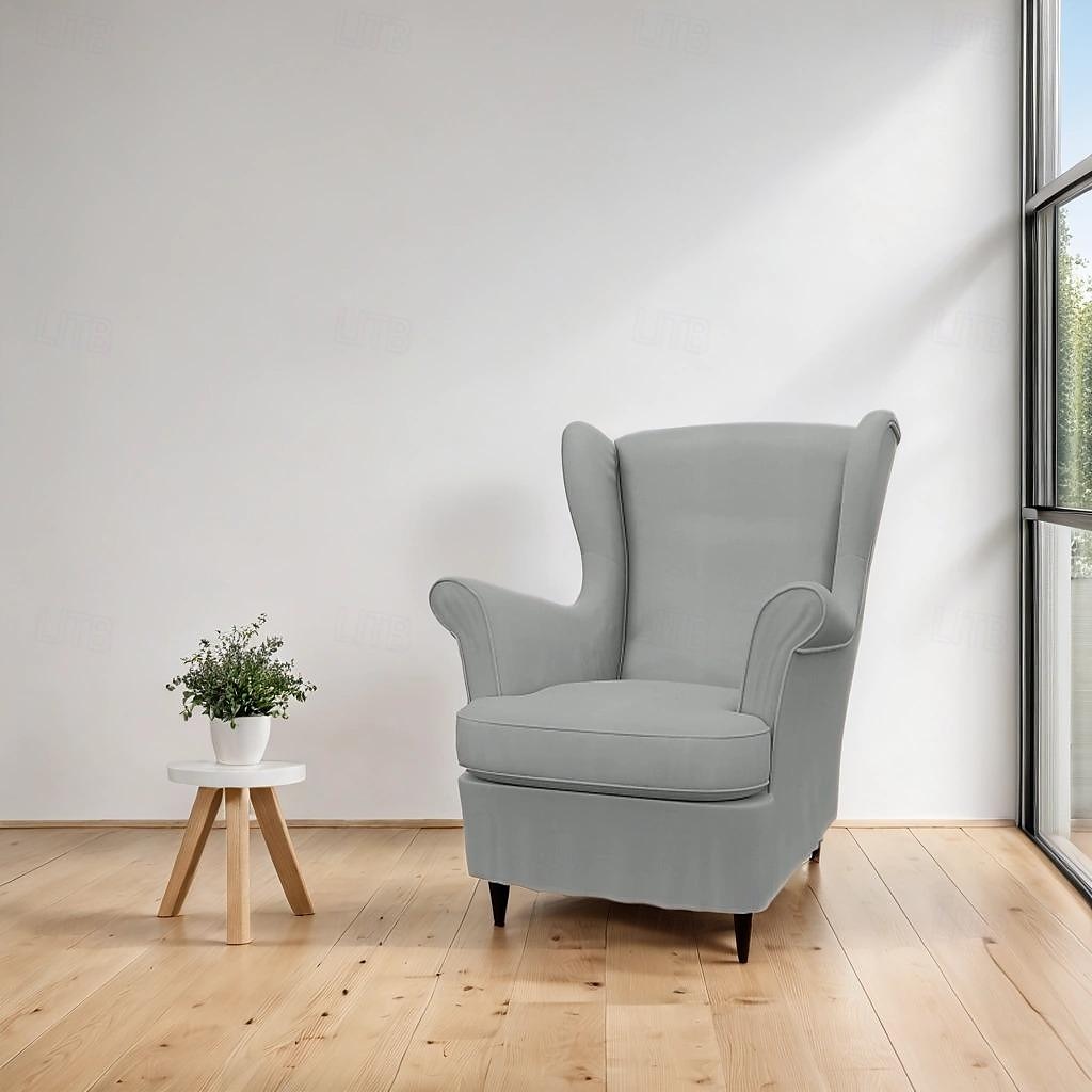 Vinge stol överdrag bomull twill fåtölj överdrag regular fit med armstöd maskintvättbar 2025 - $234.39 –P2