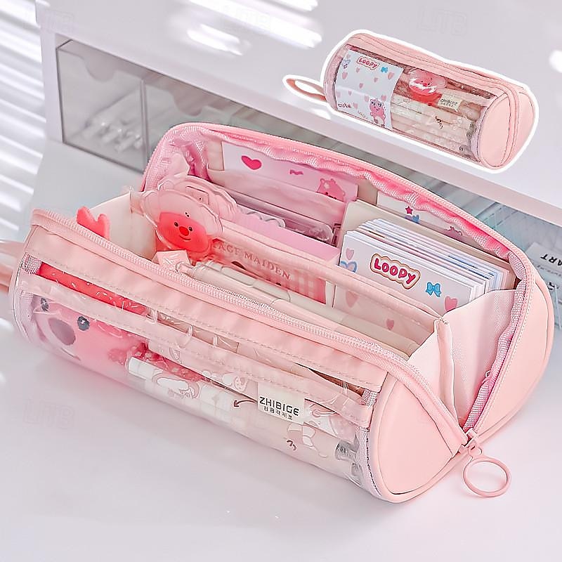 New Transparent Pen Bag Creative Simple Multi-functional Primary and Secondary School Students Stationery Pencil Case Large Capacity Pencil Case 2025 - $15.99 –P11