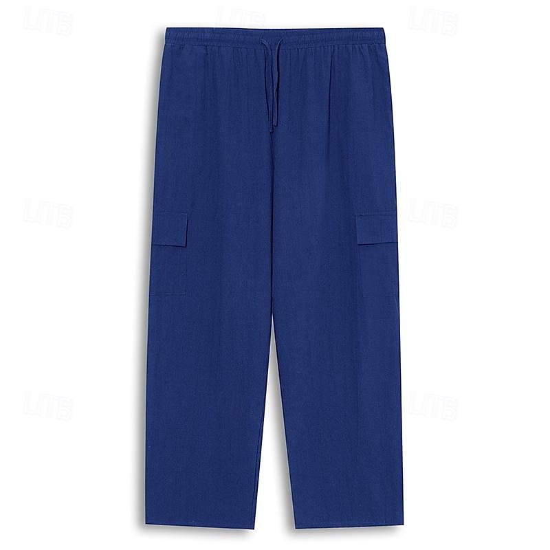 Bărbați Pantaloni Cargo Pantaloni Pantaloni de vară Pantaloni de plajă Cordon Talie elastică Multi Buzunare Simplu Confort Respirabil În aer liber Zilnic Ieșire Modă Casual Negru Alb 2025 - $27.99 –P1