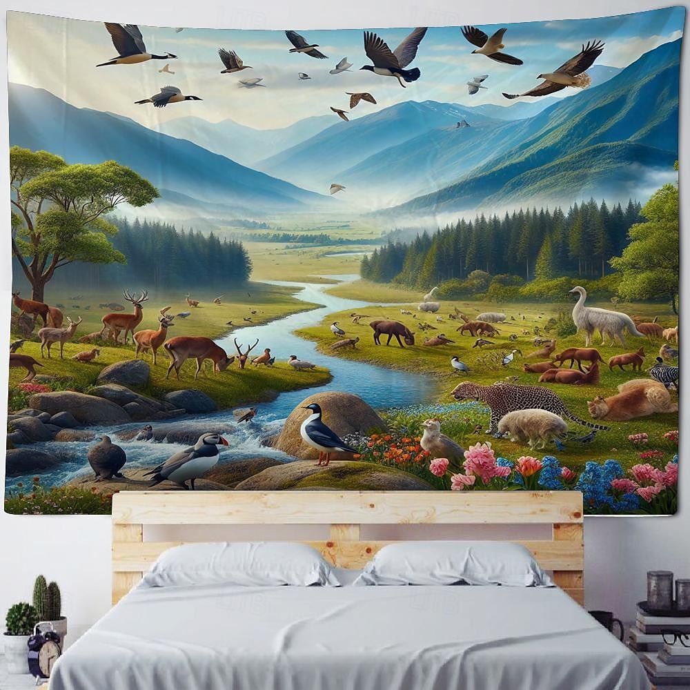 African Safari Wild Animals Hanging Tapestry Wall Art Large Tapestry Mural Decor Photograph Backdrop Blanket Curtain Home Bedroom Living Room Decoration 2026 - $20.99 –P8