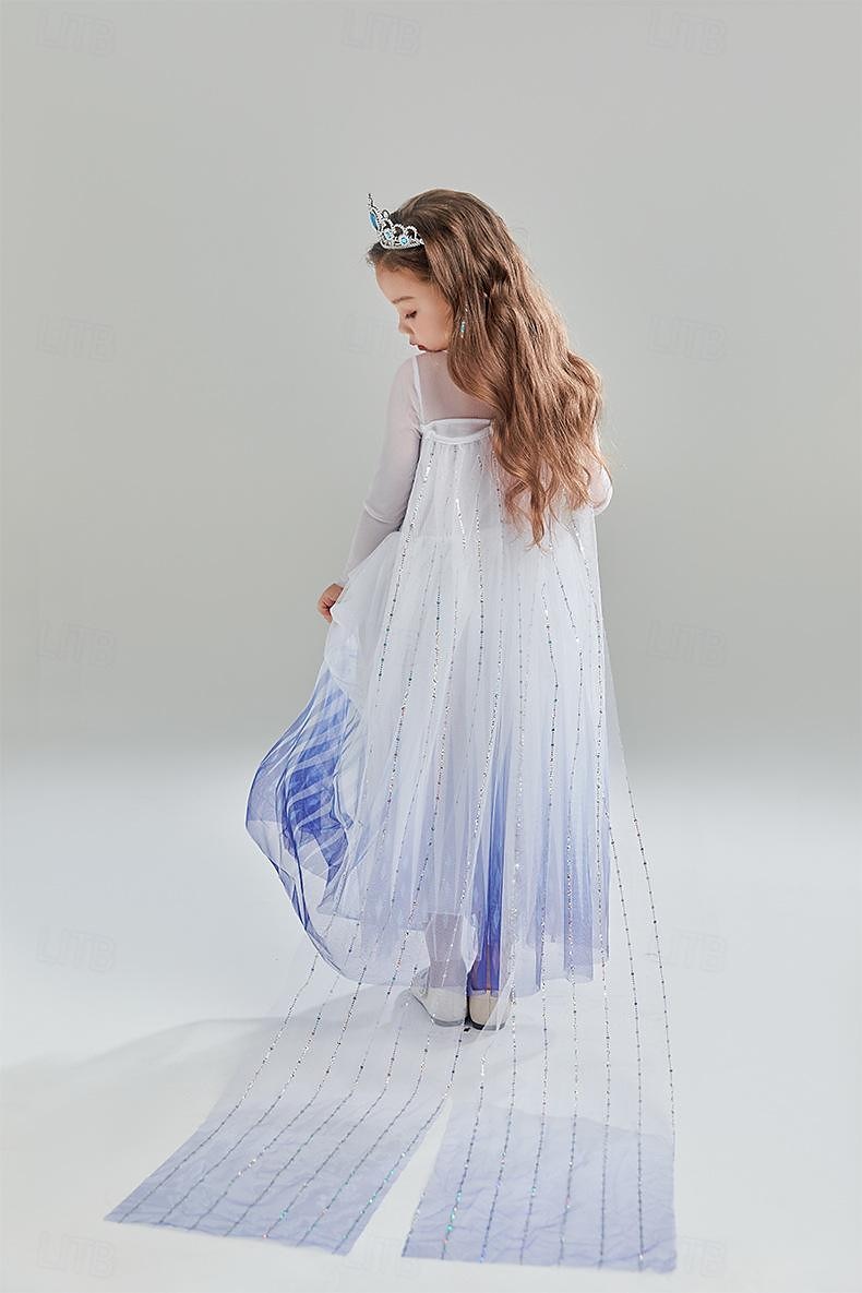 Basm Regina Zăpezii Înghețat Prințesă Elsa Ținute Rochie de fete cu flori Costum de petrecere tematică Cosplay for Fete Copii Crăciun Carnaval Zuia Copiilor Petrecere / Seara 2026 - $51.99 –P7