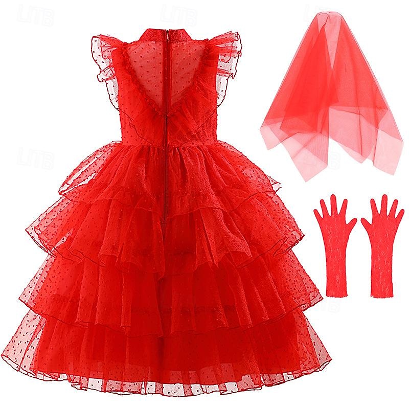 Beetlejuice Duch Šaty Kostým Tylové šaty cosplay Filmové kostýmy for Dívčí Děti Karneval Výkon Párty 2025 - $46.99 –P4