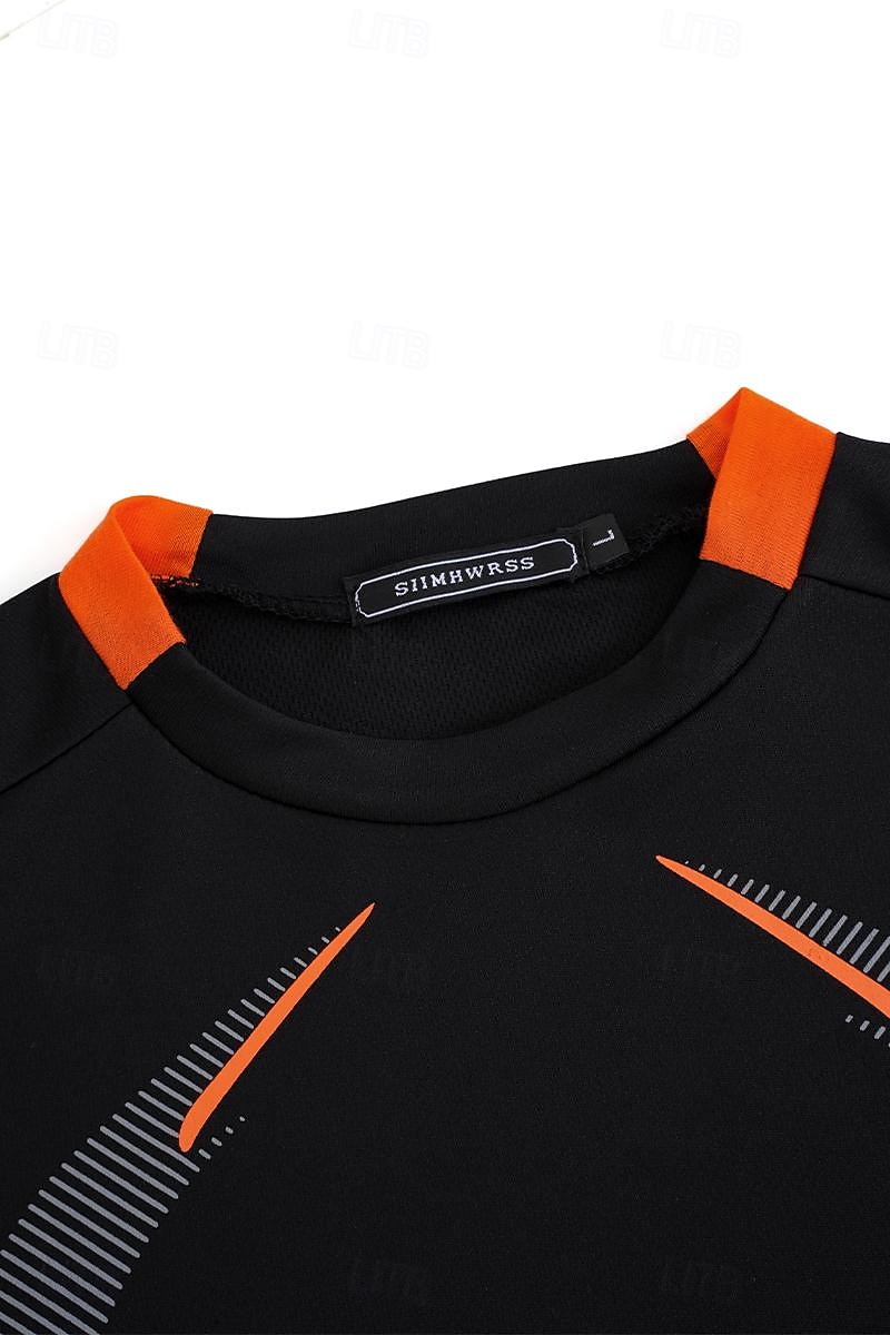 Men's Compression Shirt Running Shirt Short Sleeve Tee Tshirt Athletic Athleisure Summer Breathable Moisture Wicking Soft Fitness Running Walking Sportswear Activewear Solid Colored Dark Grey Black 2025 - $12.99 –P5