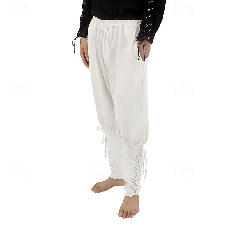 Retro Antiguo Medieval Renacimiento pantalones piratas Feria del Renacimiento caballero celta Ranger Color sólido Hombre Pirata Fantasía Víspera de Todos los Santos Carnaval Mascarada Rendimiento 2025 - $27.99 –P18
