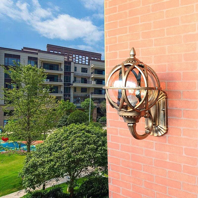 Liruxun illuminazione esterna sferica lampade da parete per esterni luci a pilastro lampada a testa a colonna luce paesaggistica lampada a pilastro da giardino impermeabile a led del 2025 a $132.99 –P8