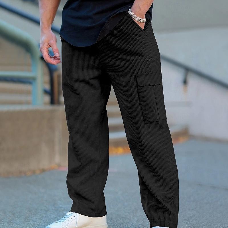 Men's Cargo Pants Tactical Pants Trousers Drawstring Elastic Waist Multi Pocket Plain Wearable Outdoor Daily Camping & Hiking Fashion Classic Black Army Green 2025 - $27.99 –P8