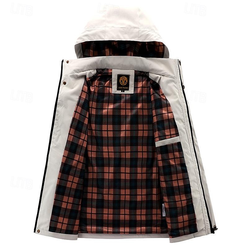 Hombre Chaqueta Softshell Chaqueta para senderismo Chaqueta para lluvia Al aire libre Resistente al Viento Resistente al Agua Chaqueta cortavientos Viaje Rojo tinto Negro Blanco Verde Ejército 2025 - $55.99 –P3