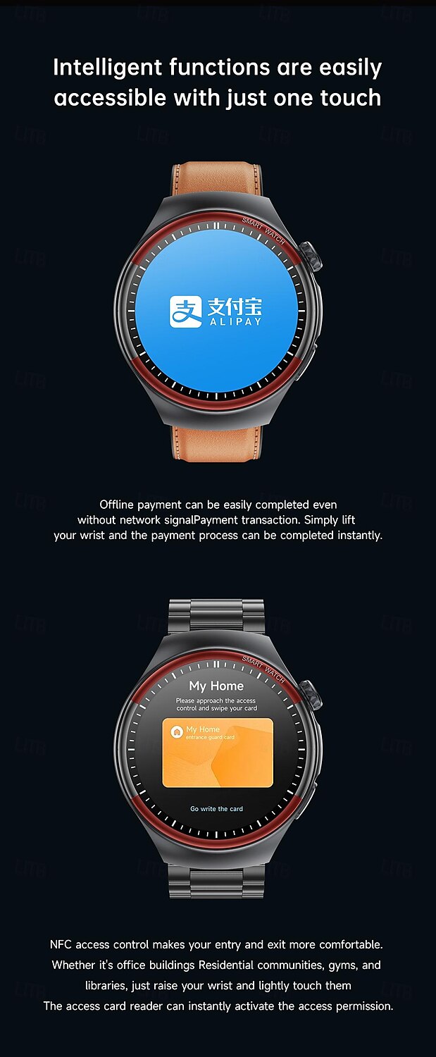 iMosi T82 Умные часы 1.43 дюймовый Смарт Часы Bluetooth Контроль температуры Педометр Напоминание о звонке Совместим с Android iOS Женский Мужчины Хендс-фри звонки Водонепроницаемый Медиа контроль 2025 - $51.19 –P13