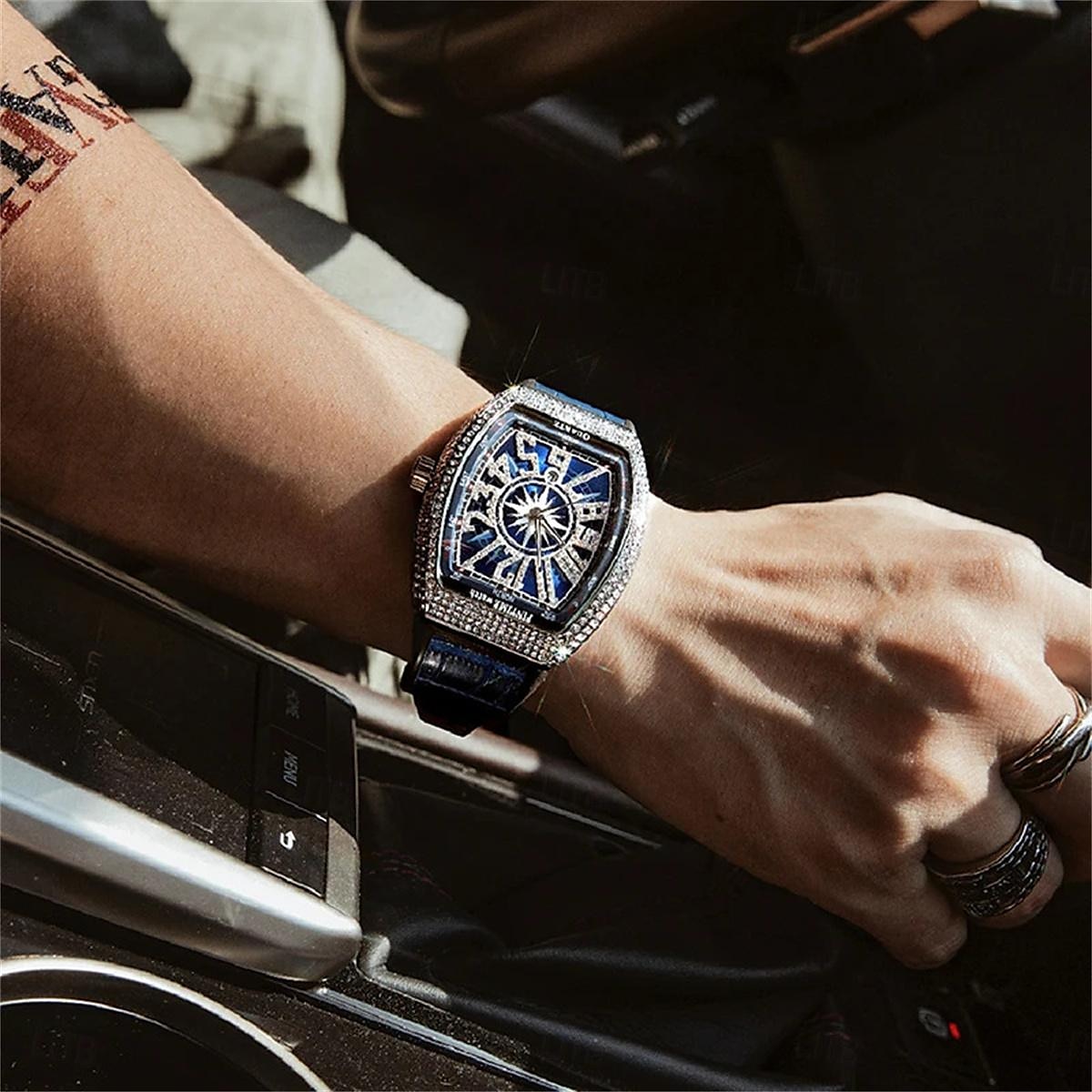Herren Quarz Uhr Kreative Outdoor Modische Armbanduhr Kalender wasserdichte Dekoration Lederuhr 2025 - $32.99 –P8