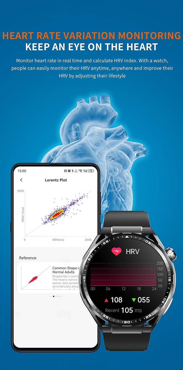 F200 ECG Smart Watch 1.55inch Large Screen Bluetooth Call Health Monitoring SOS Sports Fitness Tracker Men Women Smartwatch 2025 - $59.99 –P6