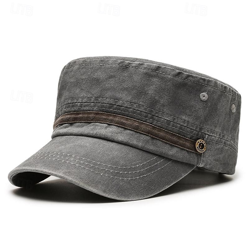 Pánské PLacatá čepice Sluneční klobouk Trucker Hat Námořnická modř Khaki Bavlna Módní Na běžné nošení ulice Denní Pevná barva Nastavitelná Proti sluci Prodyšné 2025 - $11.49 –P6