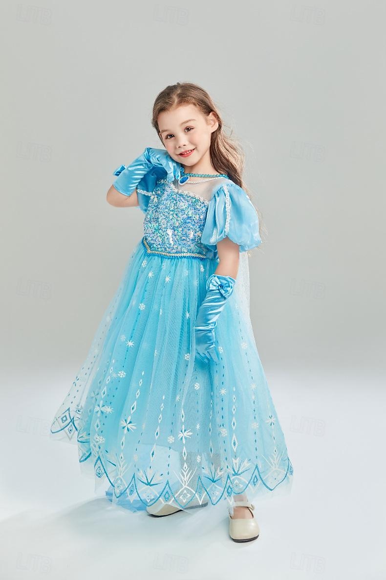 La Reine des neiges Conte de Fées Princesse Cendrillon Elsa Robe de demoiselle d'honneur Costume de soirée à thème Robes en tulle Douce Lolita Cosplay de Film for Fille Enfants Carnaval Fête / Soirée de 2025 ? $35.99 –P7