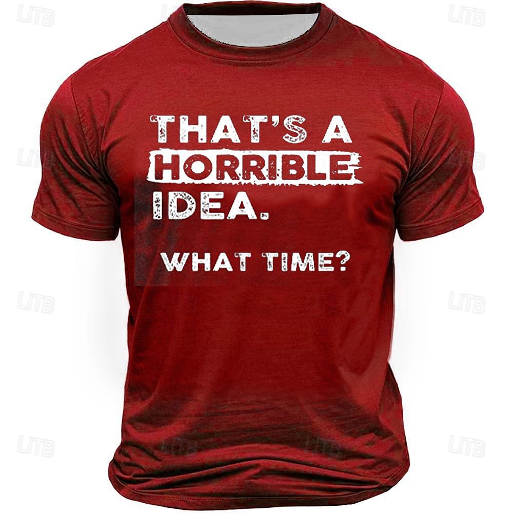 Hombre Gracioso Camiseta Manga Corta Camiseta Impresión 3D Cuello Barco Camisa Vintage Fresco Fiesta Festivos Rojo Azul Marino Azul Verano Primavera Ropa S M L XL XXL XXXL 2026 - $19.49 –P4