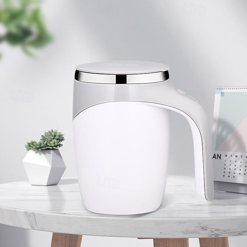 mikser ze stali nierdzewnej znak kubek magnetyczny obrotowy blender automatyczne mieszanie kubek do kawy mleko kubek do mieszania podgrzewacz butelka ładowanie przez USB 2025 - $23.99 –P7