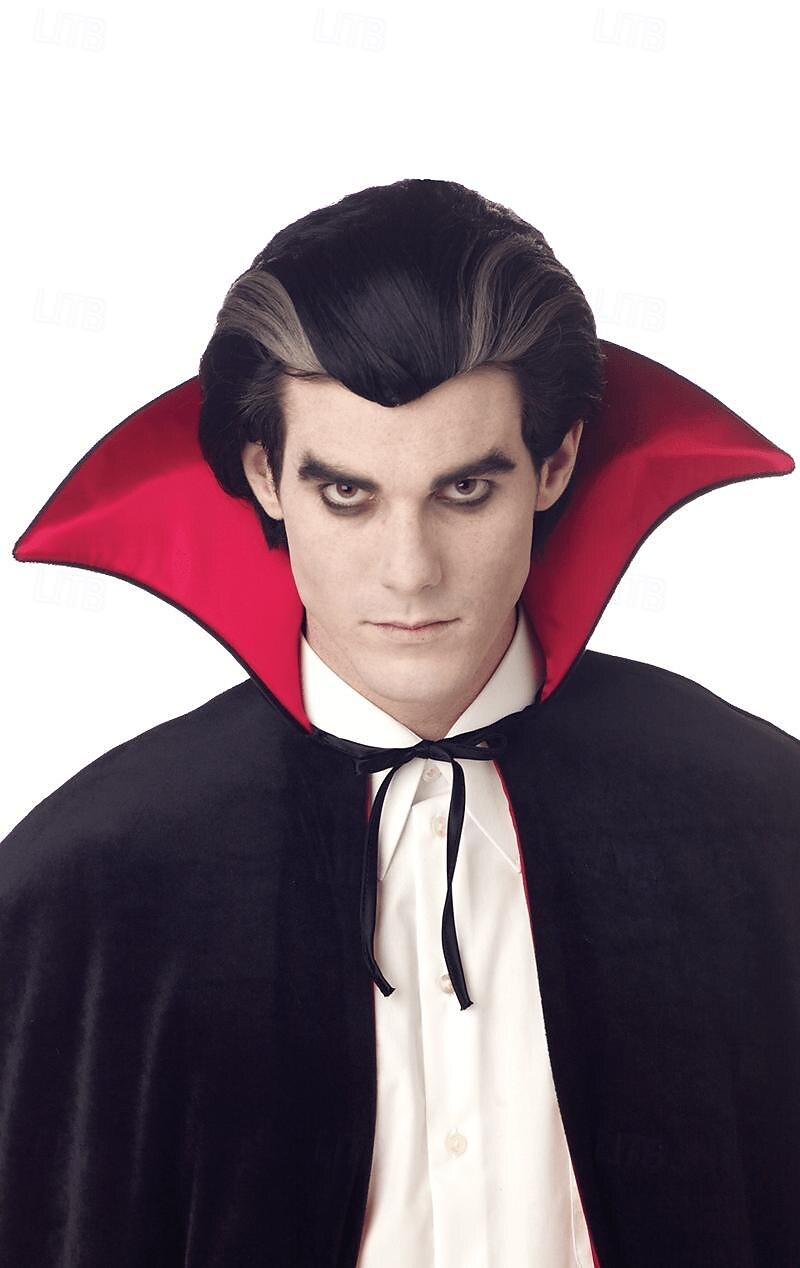 Parrucca classica di Dracula, parrucche per feste cosplay di Halloween del 2025 a $20.99 –P1