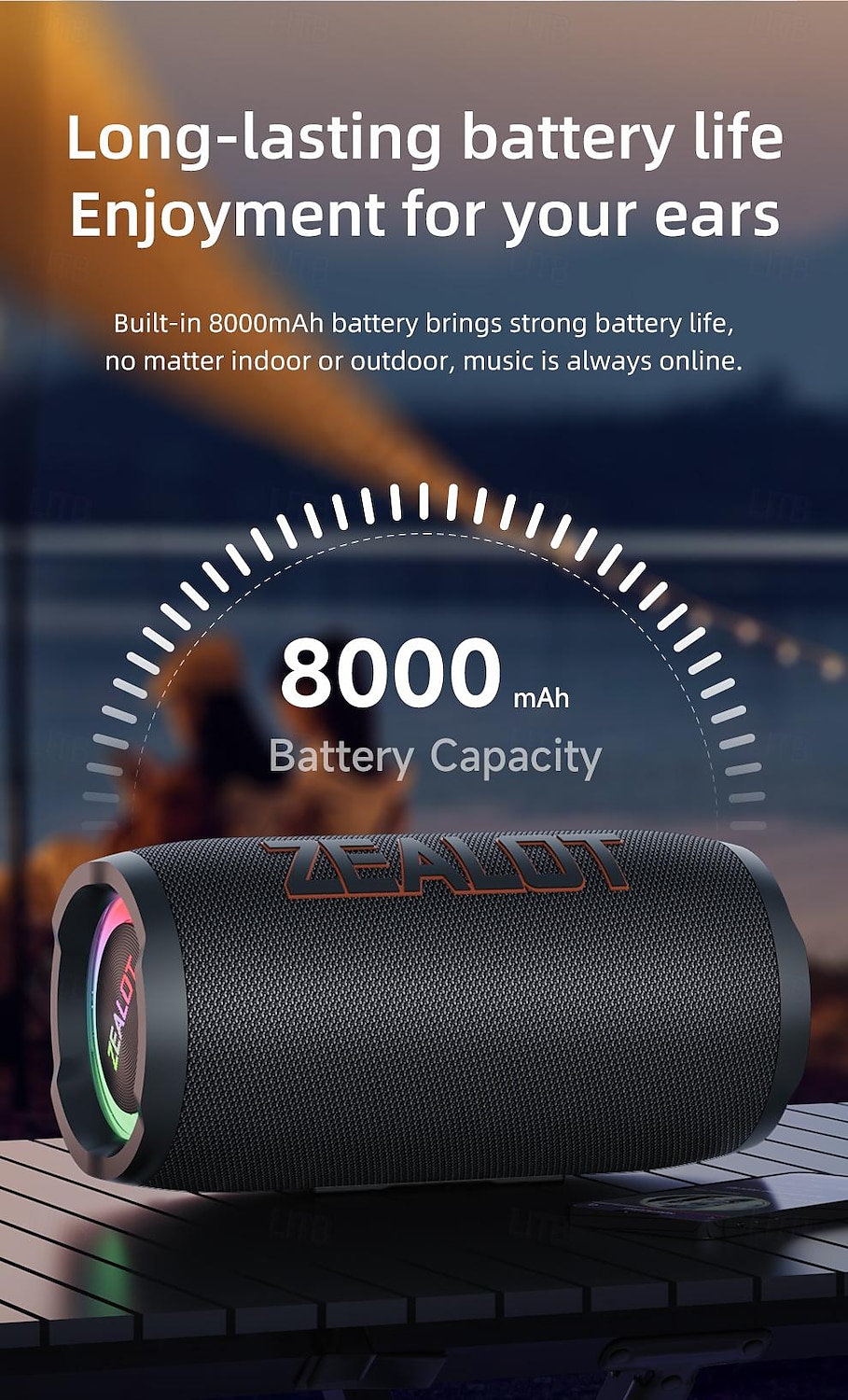 ZEALOT S76 Outdoor Speaker Bluetooth Speaker Bluetooth USB TF Card Outdoor Waterproof Stereo Sound Speaker For PC Laptop Mobile Phone 2025 - $171.99 –P6