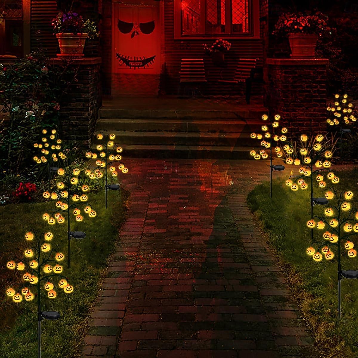 halloween buiten zonne-pompoen gazonverlichting verlicht pompoen jack o lantaarn tuindecoratie waterdichte pompoen staaklamp halloween grafsteen tuin gazon binnenplaats loopbrug decor straatlantaarn 1pc 2026 - $25.99 –P6