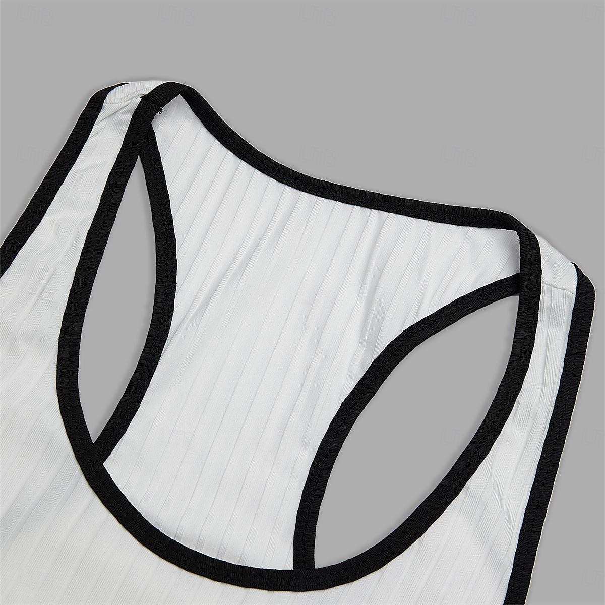 Per uomo Canotta Canottiera Senza Maniche Girocollo Estate Blocco di colori Striscia di Fossa Moda Designer Sportivo 2 Pezzi All'aperto Casuale Uscire Bianco + rosa Rosa / grigio Blu reale + nero del 2025 a $18.99 –P14