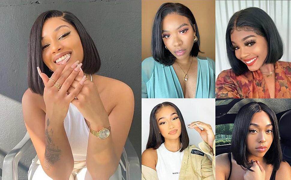 Remy Human Hair Wig Short U Part Straight Bob U Part Short Bob Natural Color Women Soft Easy dressing Capless Brazilian Hair Women's Natural Black #1B 8 inch 10 inch 12 inch Christmas Gifts Vacation 2025 - $99.99 –P8