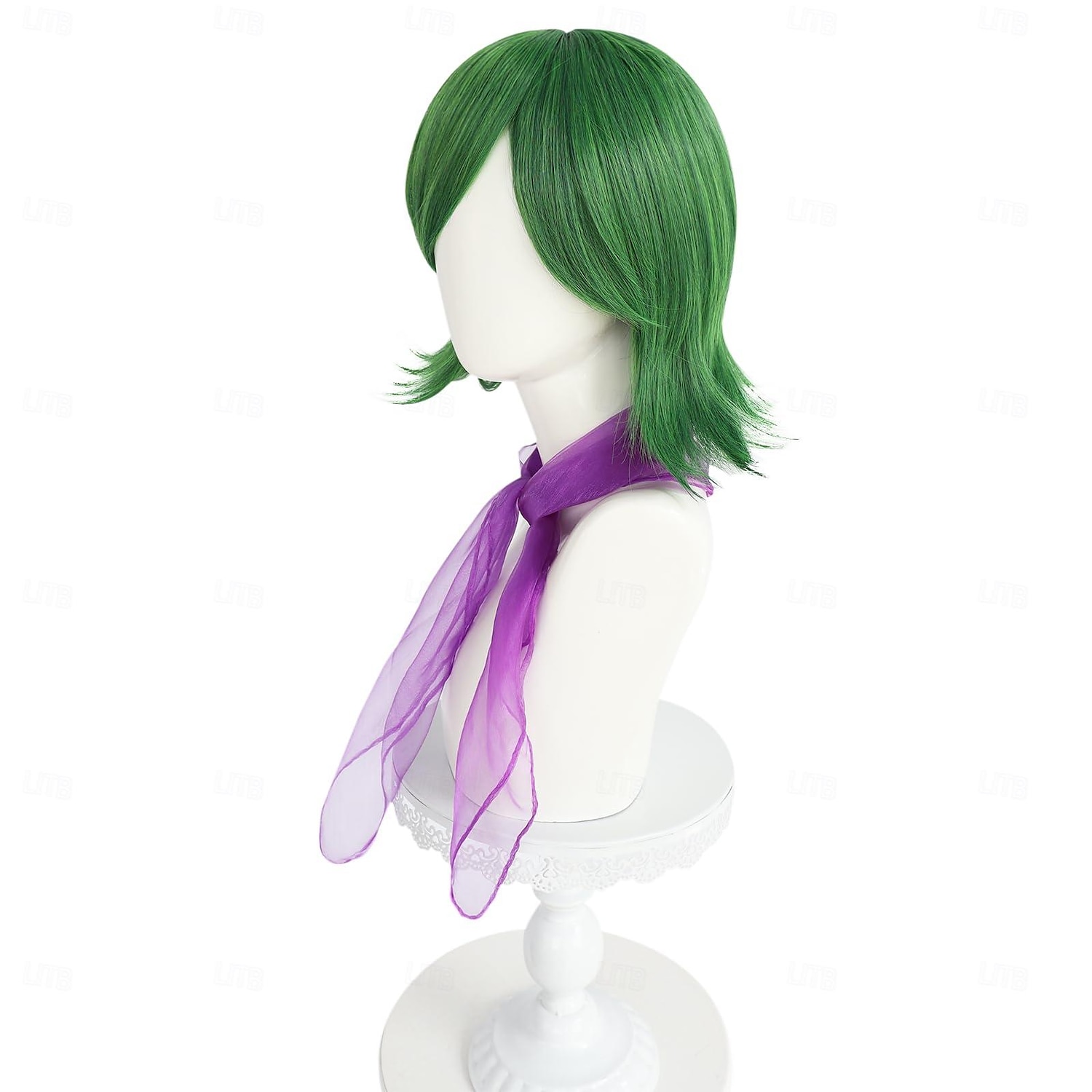 Perruque dégoût de Inside Out 2 courte verte pour femmes cosplay anime bob avec frange perruque en cheveux synthétiques pour déguisement de carnaval fête (seulement les perruques) Halloween de 2025 ? $19.99 –P5