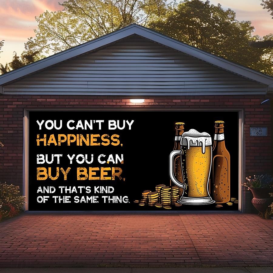Outdoor Garage Door Cover Banner Beer Vintage Slogan Farmhouse Large Backdrop Decoration for Holiday Outdoor Garage Door Home Wall Decorations 2026 - $29.99 –P4